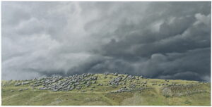Divergence, 2020, oil on canvas, 60.5cm x 30cm (24in x 12in)